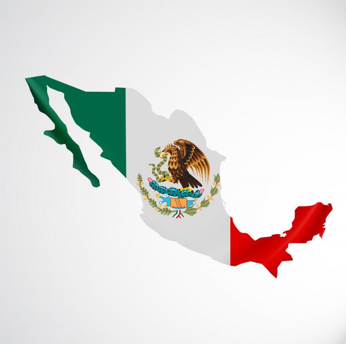 Carte du drapeau mexicain