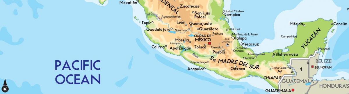 Carte du sud du Mexique
