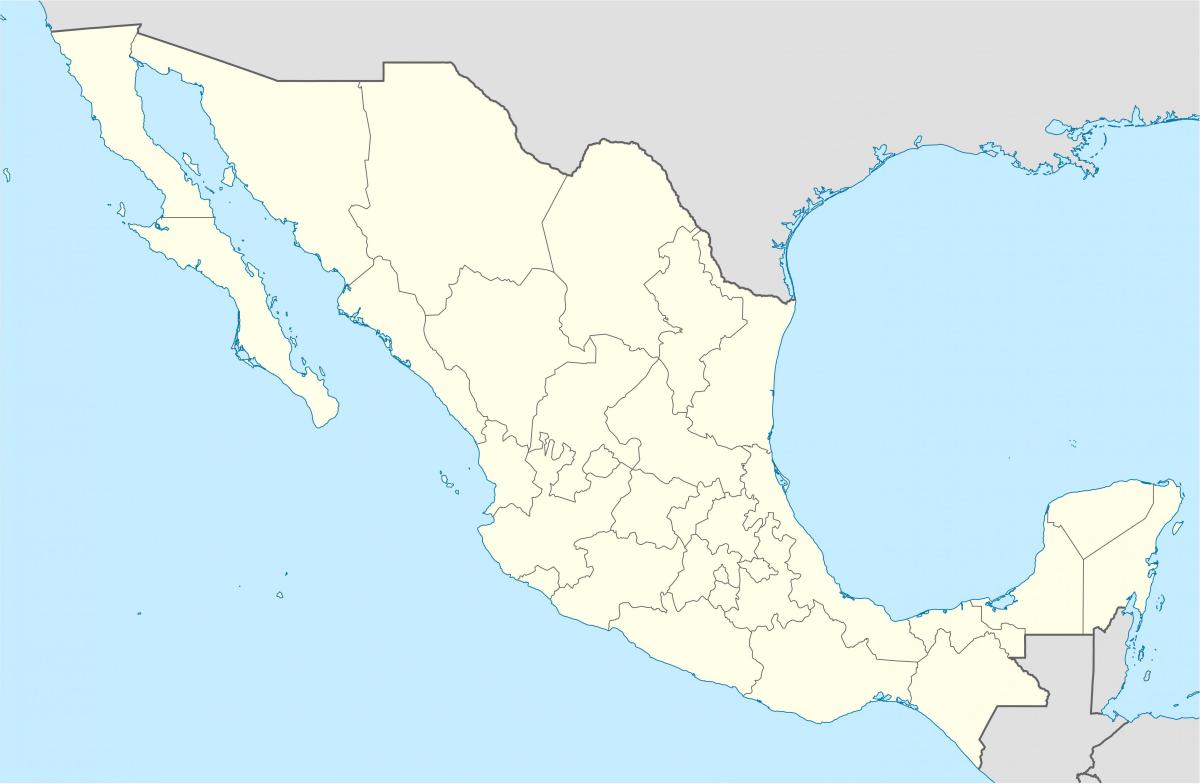 Carte du Mexique vide