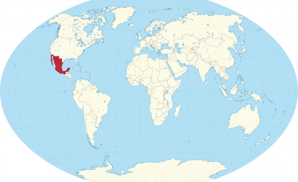 Situation du Mexique sur la carte du monde